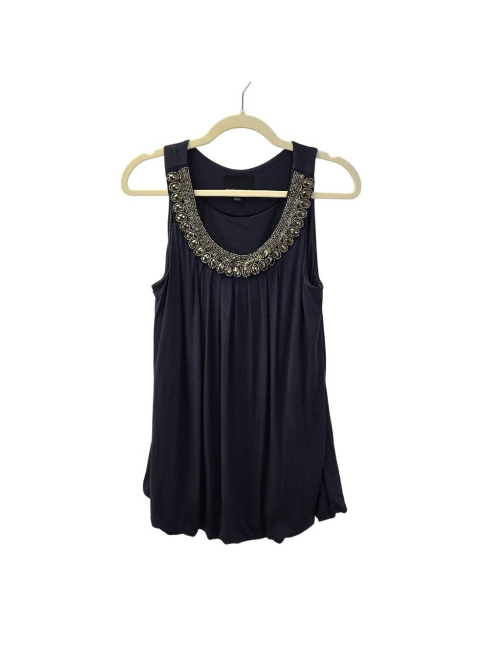 Cynthia Rowley Jewel Neck Drapey Balloon Hem Blouse Size Large